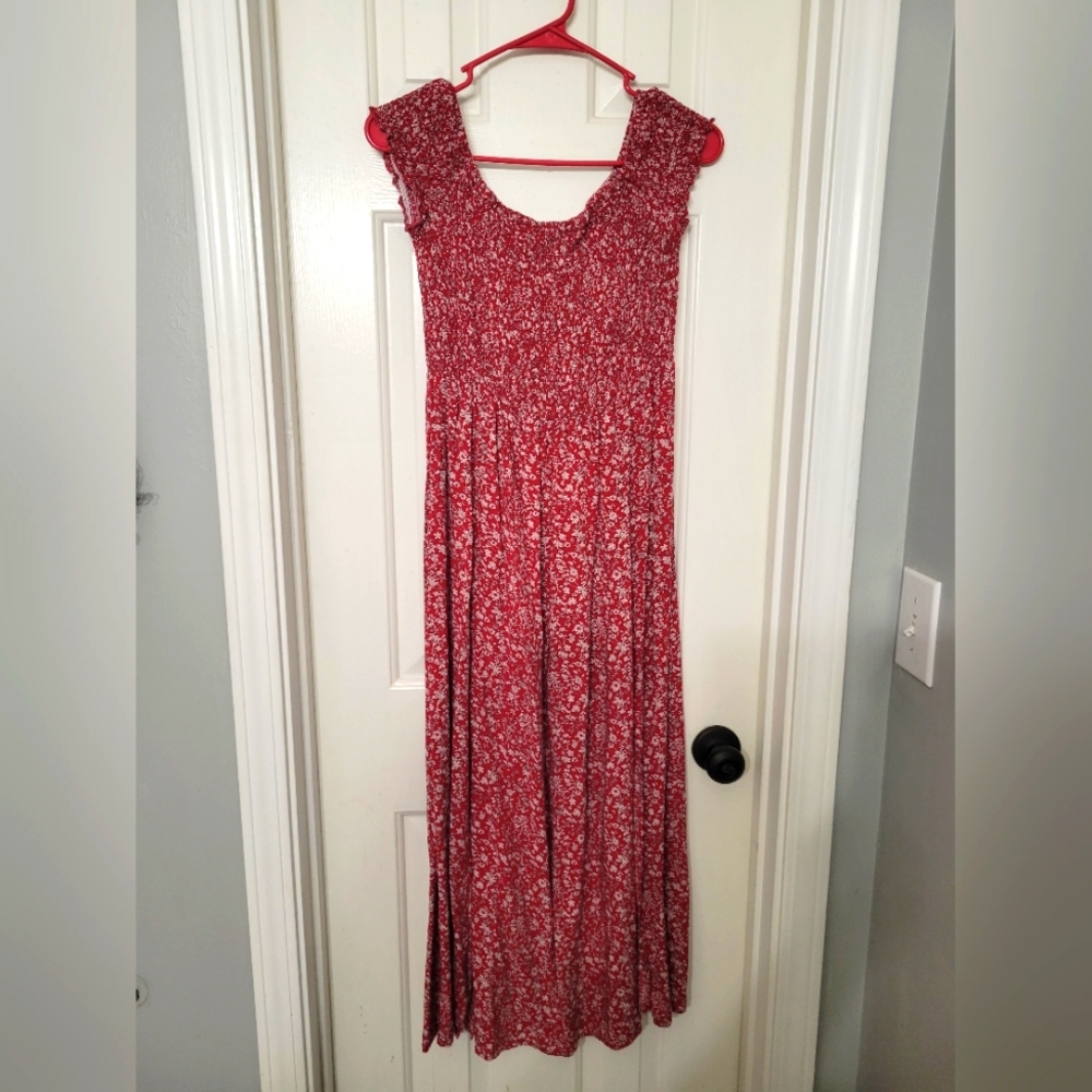 Red floral dress XL